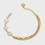 Load image into Gallery viewer, Pearl Zircon Bracelet.
