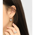 Load image into Gallery viewer, Heart Hoop Earring
