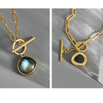 Load image into Gallery viewer, Luxury Oval Labradorite Necklace
