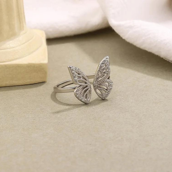 Butterfly Zircon Ring