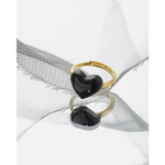 Load image into Gallery viewer, Black Heart Ring
