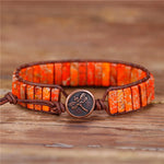 Load image into Gallery viewer, Orange Natural Stone Bracelet
