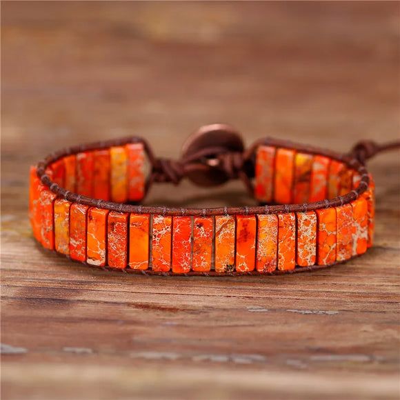 Orange Natural Stone Bracelet