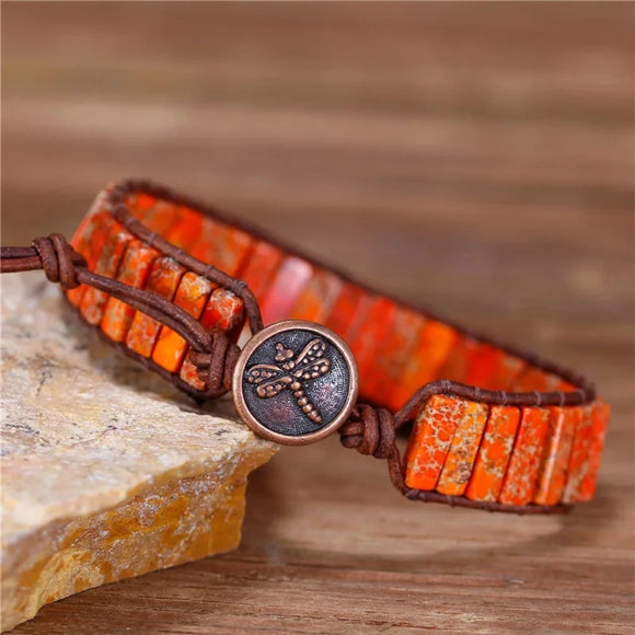 Orange Natural Stone Bracelet