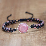 Load image into Gallery viewer, Real natural beads Pink stone bracelet
