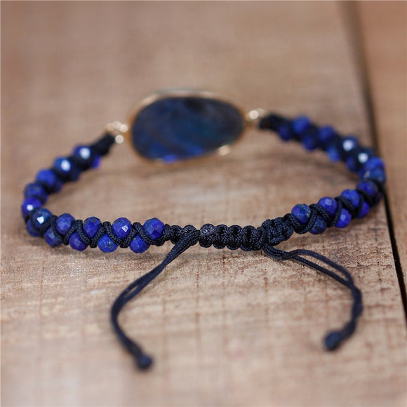 Real natural Navy stone bracelet