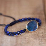 Load image into Gallery viewer, Real natural Navy stone bracelet
