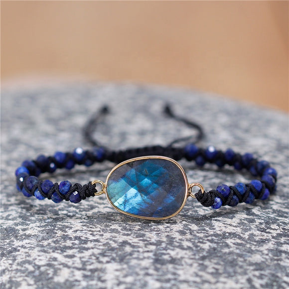 Real natural Navy stone bracelet