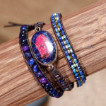 Load image into Gallery viewer, Real natural beads blue stone bracelet
