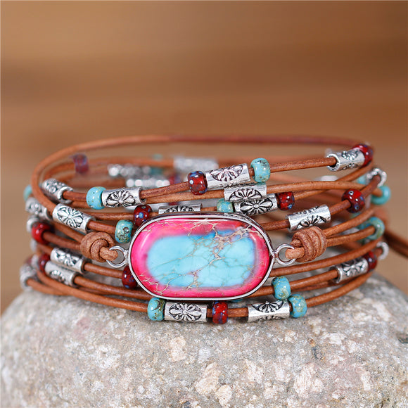 Pink and Blue charm bracelet