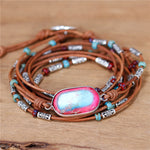 Load image into Gallery viewer, Pink and Blue charm bracelet
