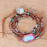 Load image into Gallery viewer, Pink and Blue charm bracelet
