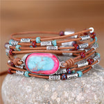 Load image into Gallery viewer, Pink and Blue charm bracelet
