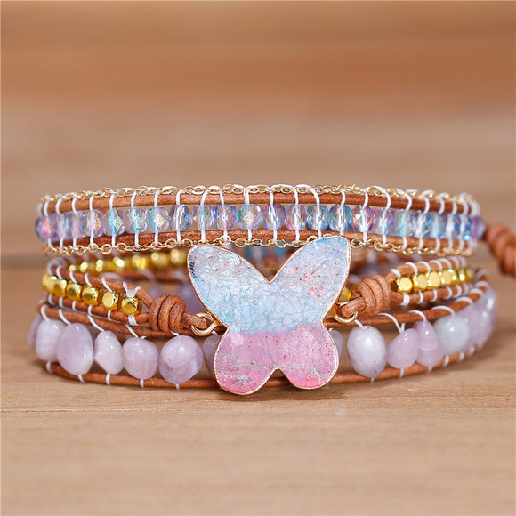 Butterfly 3 wraps bracelet