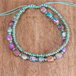 Load image into Gallery viewer, Blue and purple adjustable Bracelet
