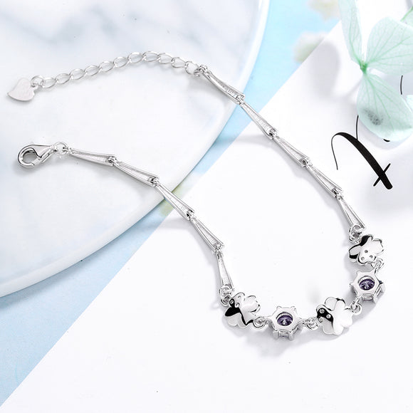 Silver 925 Flower Bracelet