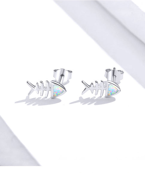 fish bone earring