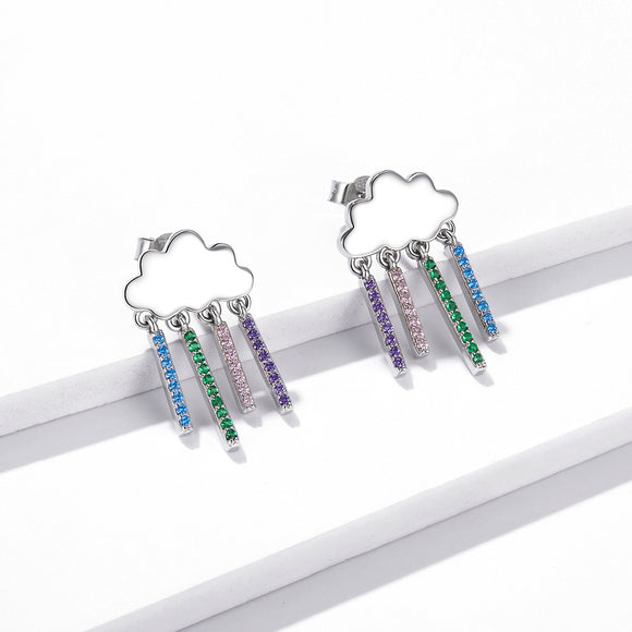 Rainbow Rain earring