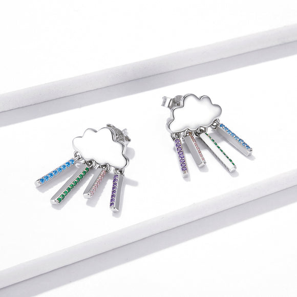 Rainbow Rain earring