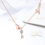 Load image into Gallery viewer, Heart Key necklace
