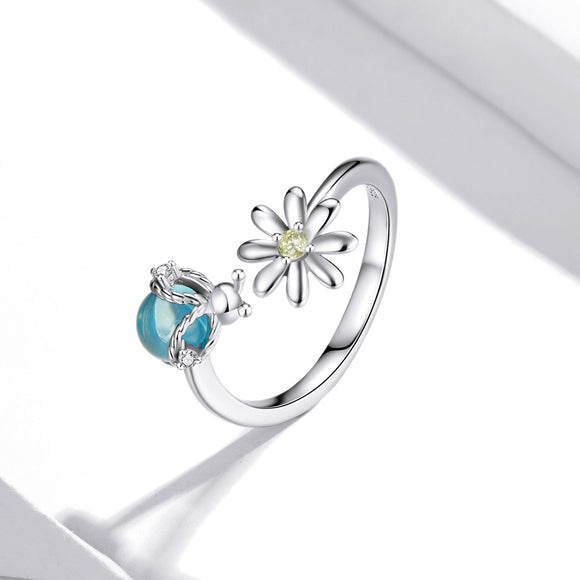 firefly & flower ring