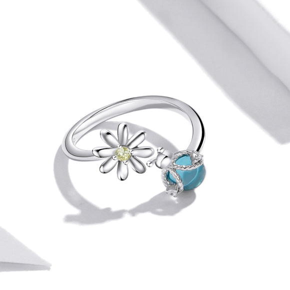 firefly & flower ring