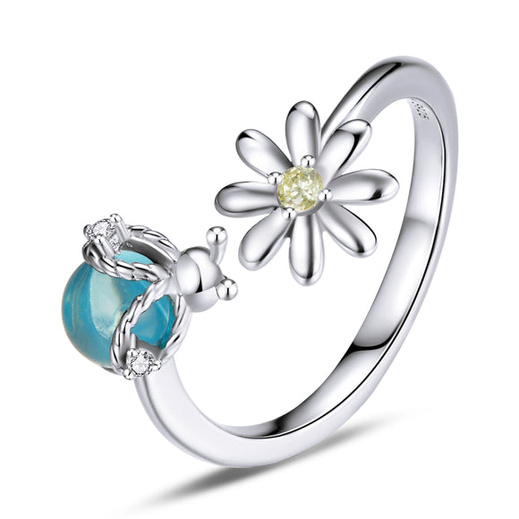 firefly & flower ring