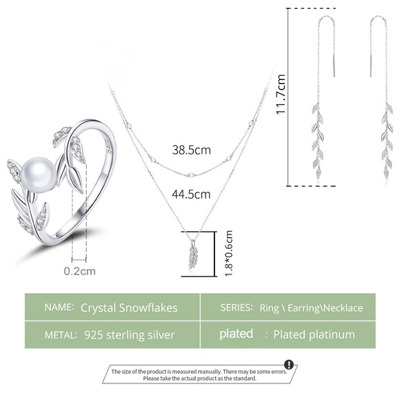 Crystal snowflakes set